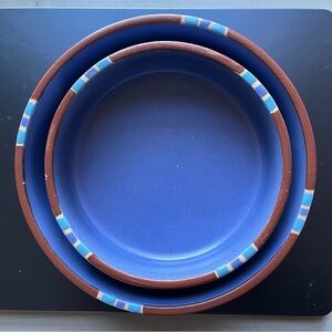 2 Dansk Bowls 1 7 in 1 5. 1/2 in. MESA Blue